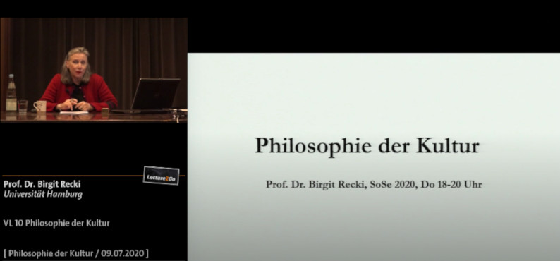 Online: Philosophie der Kultur. Vorlesung von Birgit Recki, Abschluss