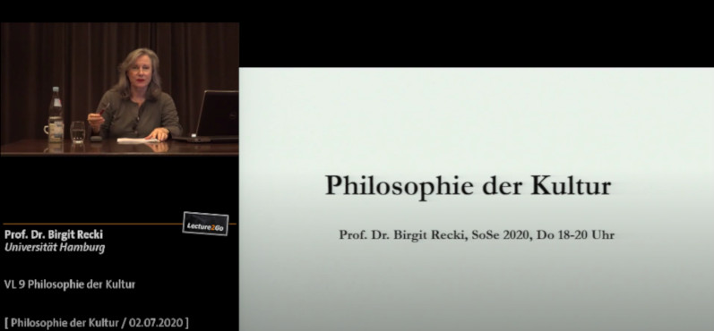 Online: Philosophie der Kultur. Vorlesung von Birgit Recki