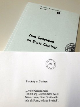 „Deines Geistes Reife“: Erwin Panofsky schreibt Ernst Cassirer ein Kurzgedicht